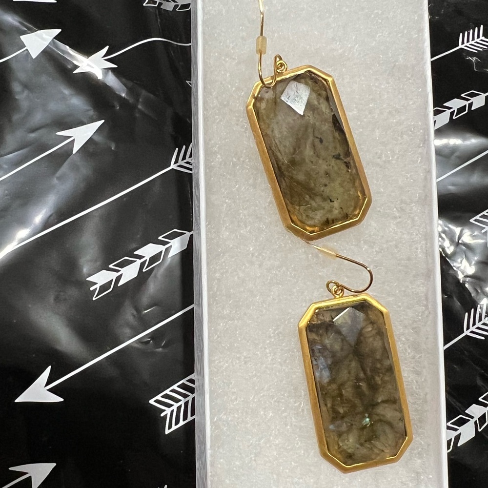 Vintage Earrings RL long mirror style !stylish & Stunning¡ - Picture 5 of 11